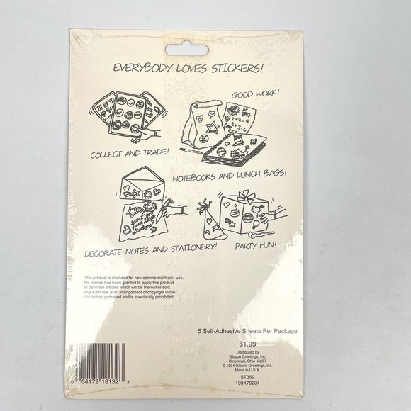 VTG 90s Gibson Christmas Sticker Packs Set of 3 NEW SEALED - Nativity & Angels - Picture 6 of 14